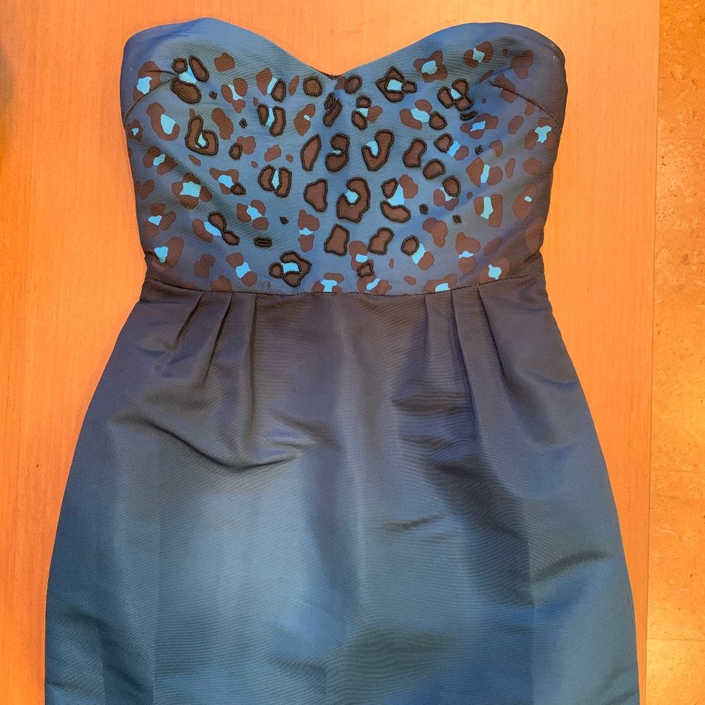 Urban Outfitters Blue Leopard Print Dress